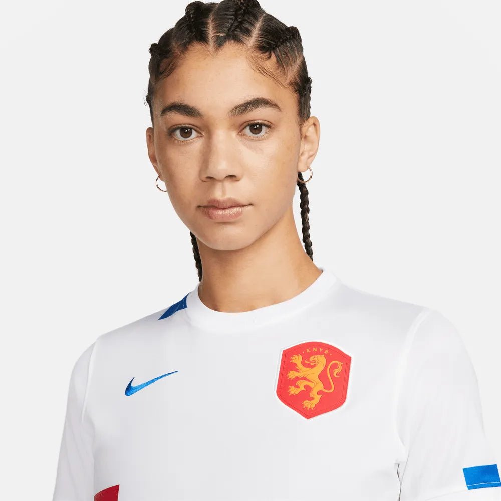 Netherlands  Women's EC22 Away Soccer Jersey - White-Soar
