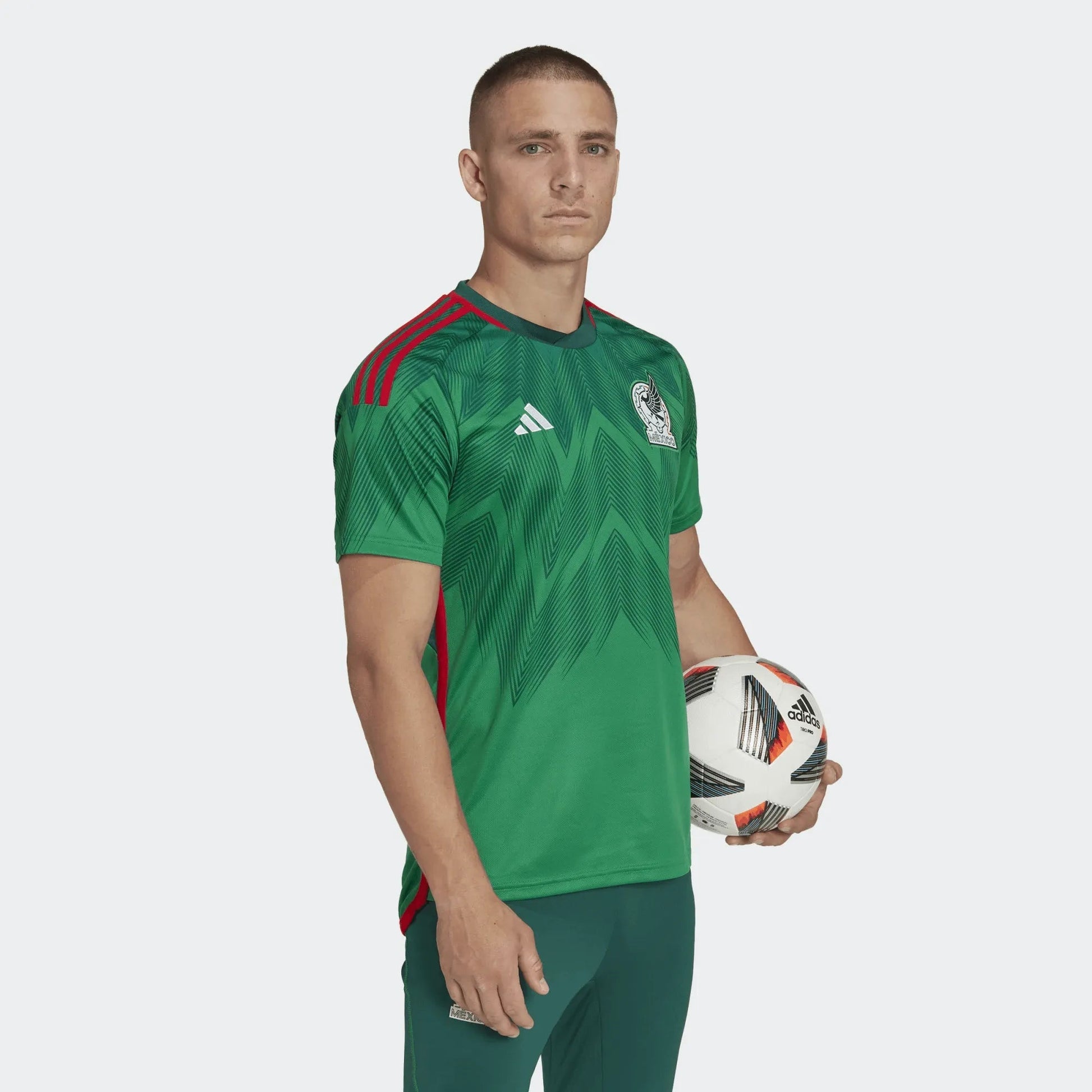 Mexico 2022-23  Home Soccer Jersey - Green-Red