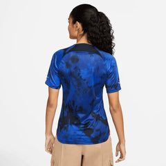 USA 2022-23  Away Women 4 Star Soccer Jersey Bright Blue-White