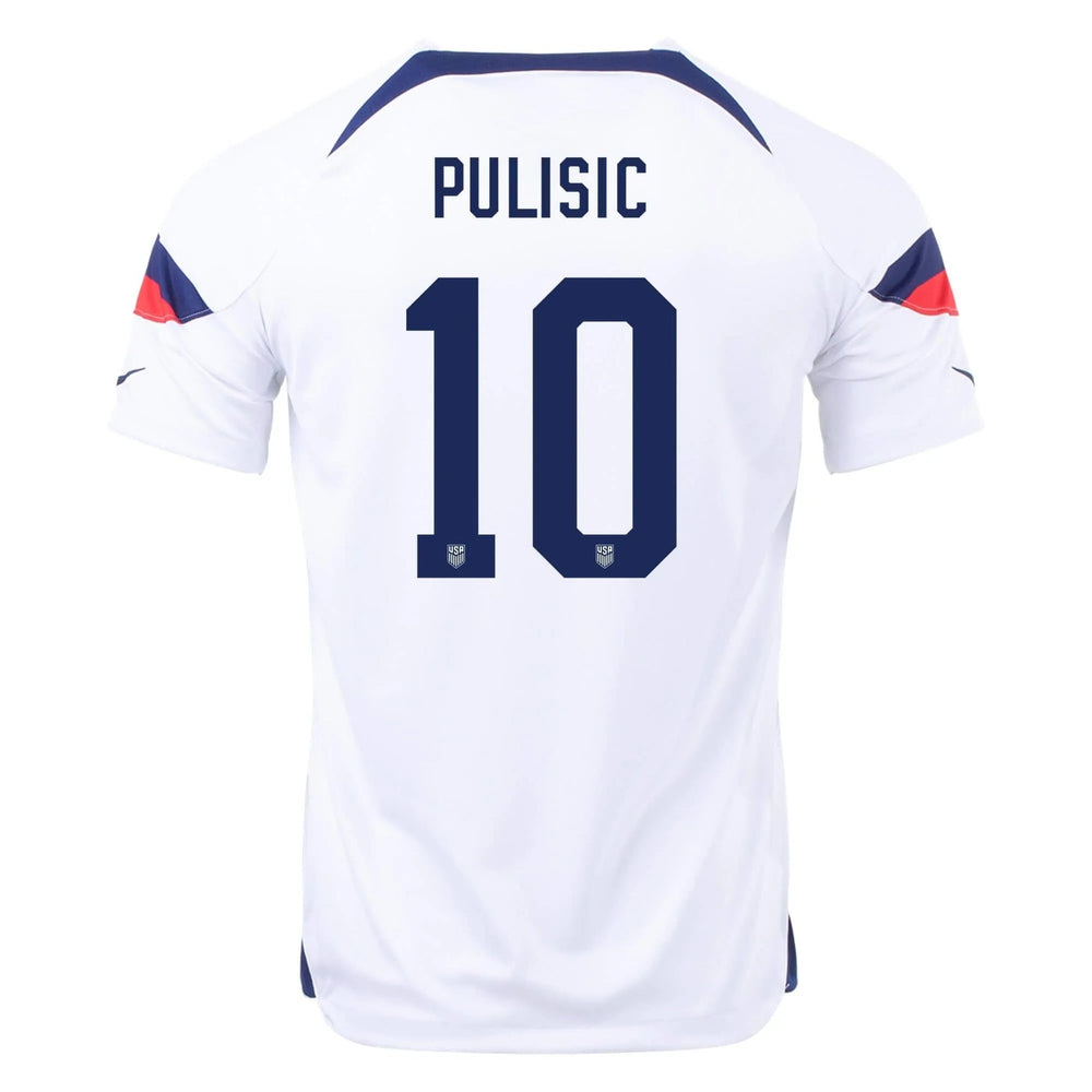 USA 2022-23  Home Youth Soccer Jersey White-Loyal Blue