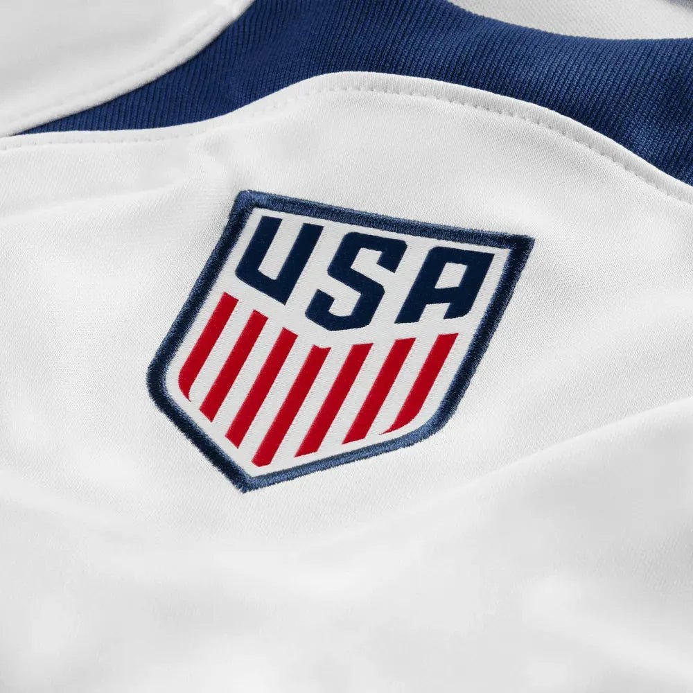 USA 2022-23  Home Youth Soccer Jersey White-Loyal Blue