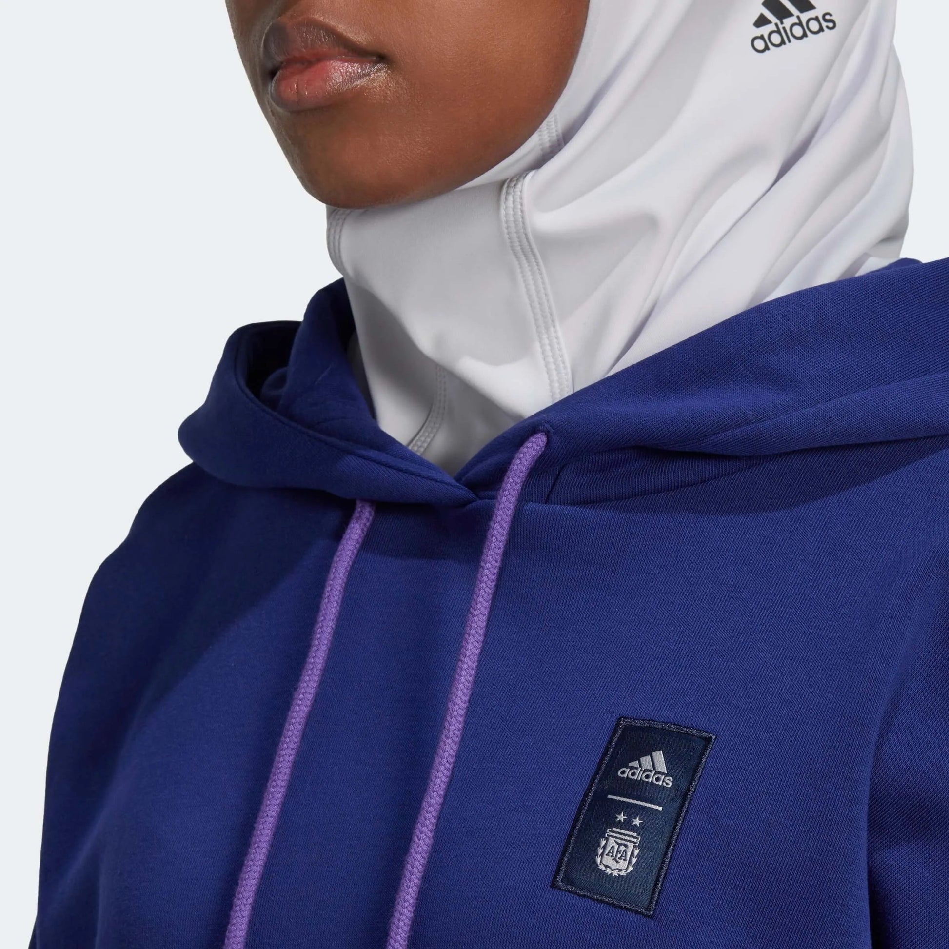 Argentina 2022-23  Women's 3 Stripe Hoody Legacy Indigo