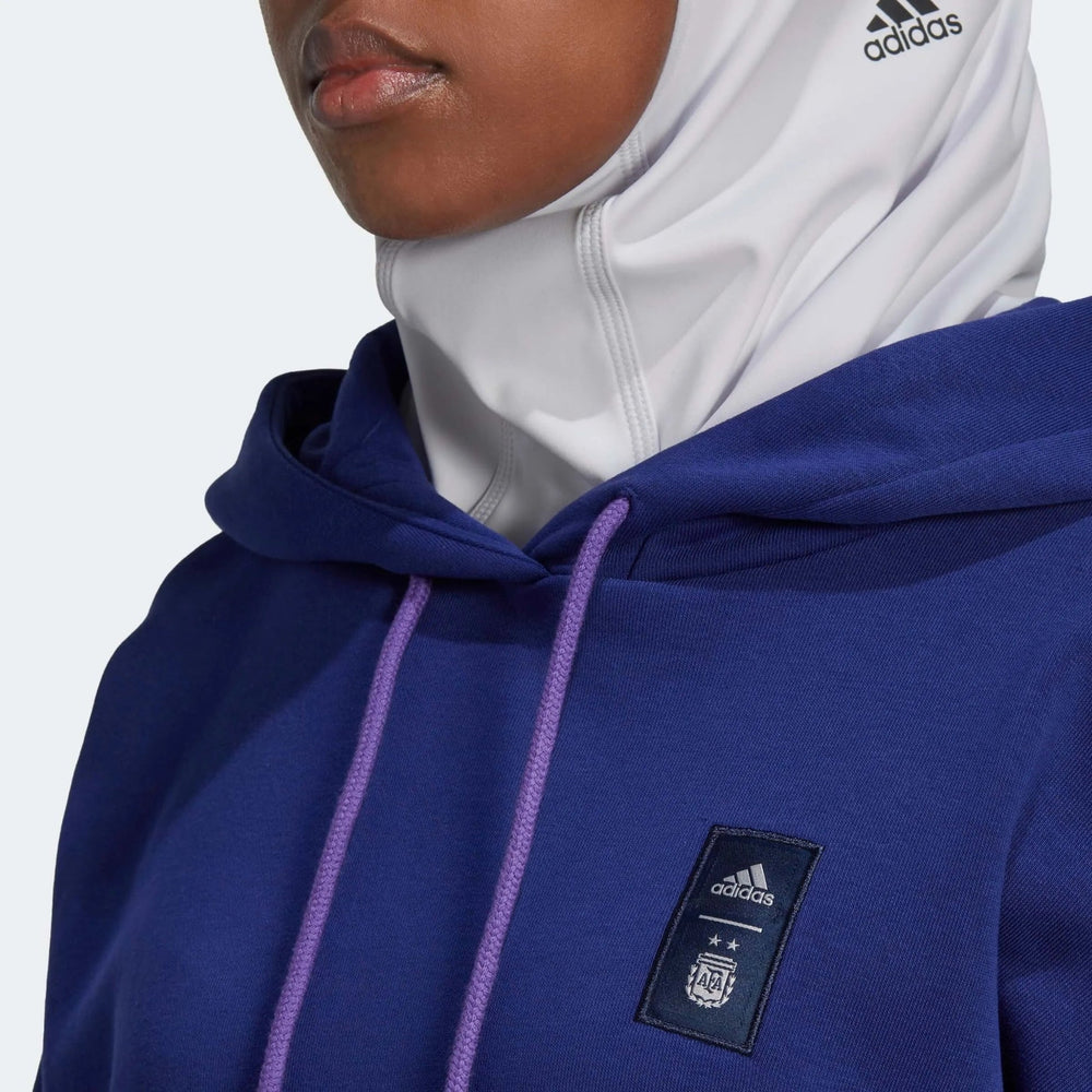 Argentina 2022-23  Women's 3 Stripe Hoody Legacy Indigo
