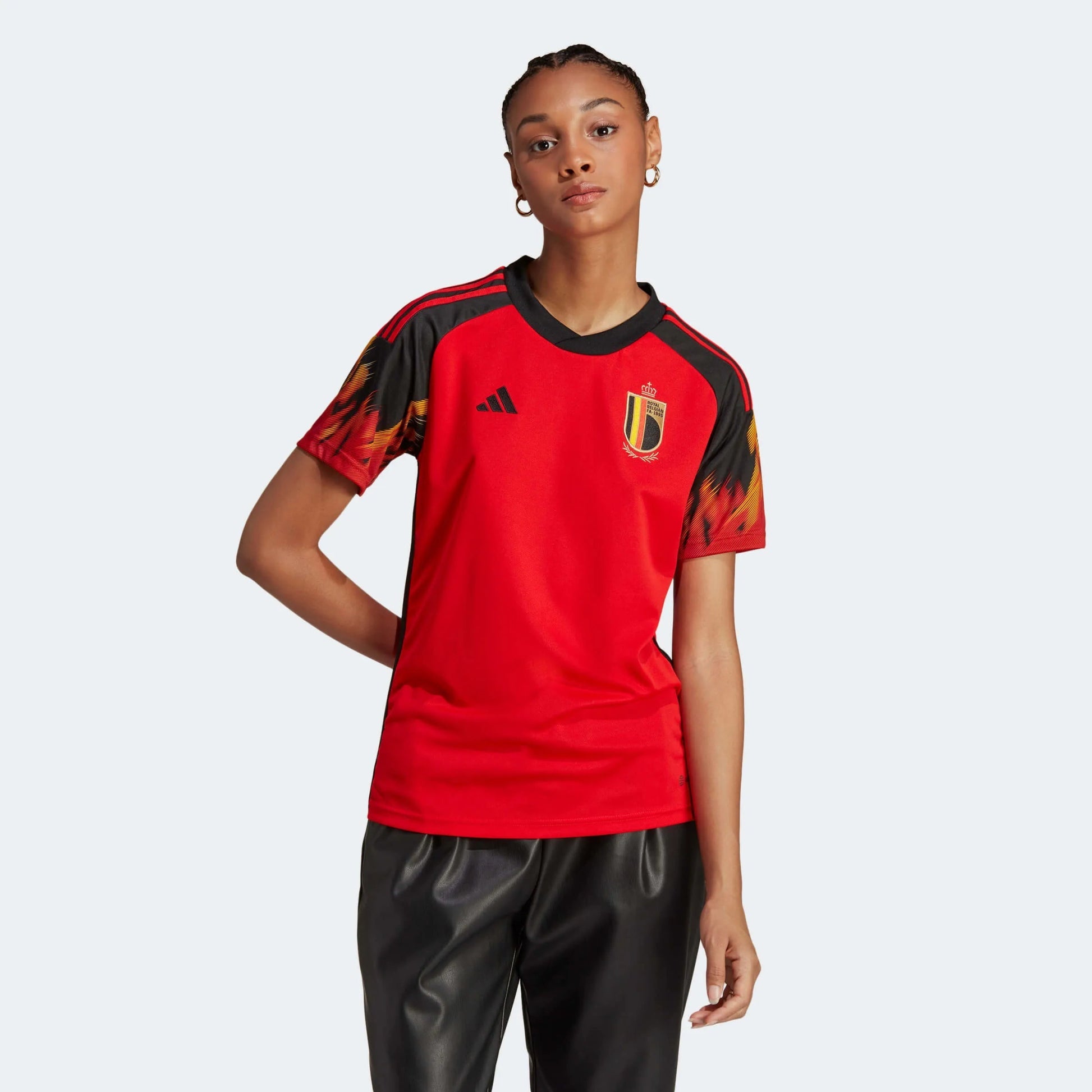 Belgium 2022-23  Women's Home Soccer Jersey - Red-Black