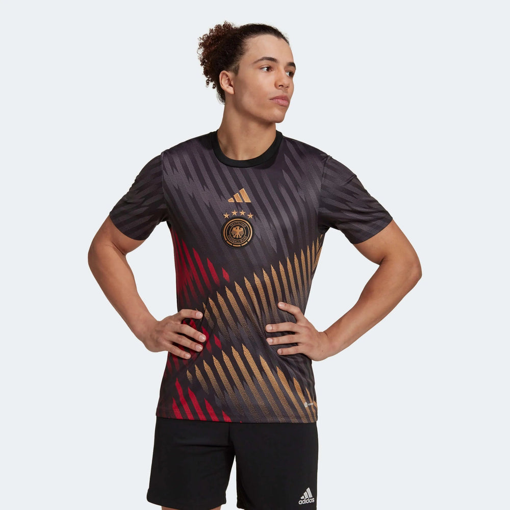 Germany 2022-23  Pre-Match Soccer Jersey - Black-Grey-Red