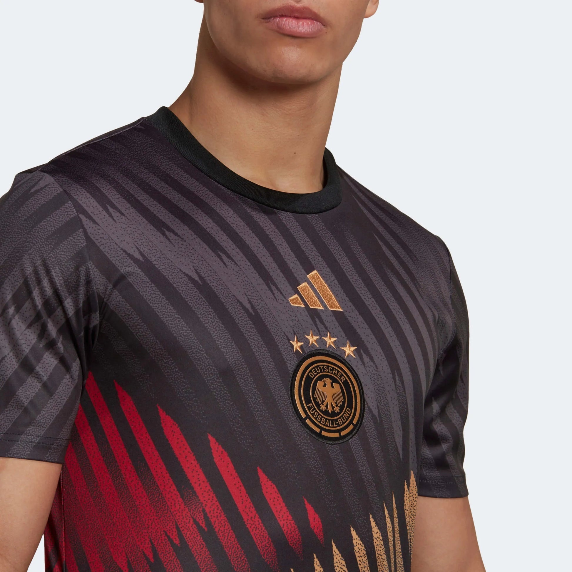 Germany 2022-23  Pre-Match Soccer Jersey - Black-Grey-Red