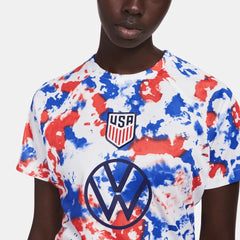 USA 2022-23  Women's Pre-Match Soccer Jersey - White-Blue-Red
