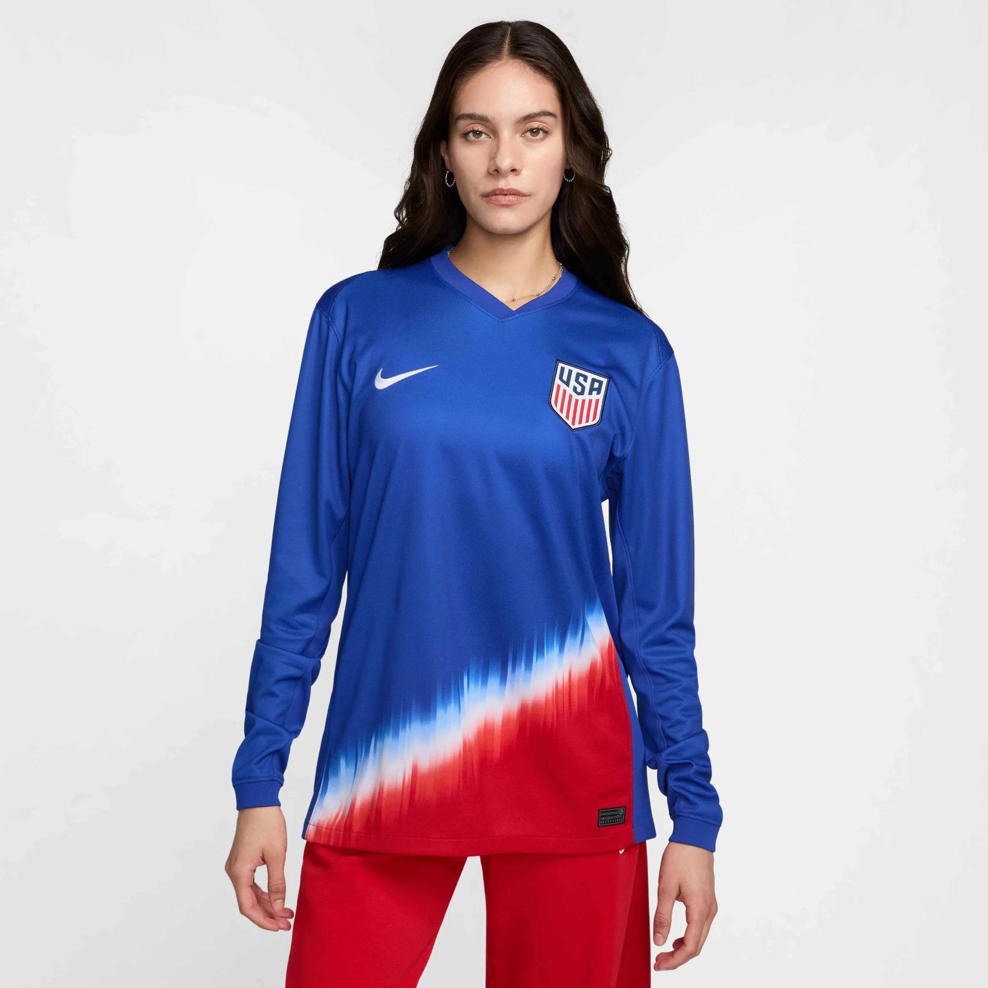 USA 2024-25  Men's Stadium Away Long-Sleeve Soccer Jersey