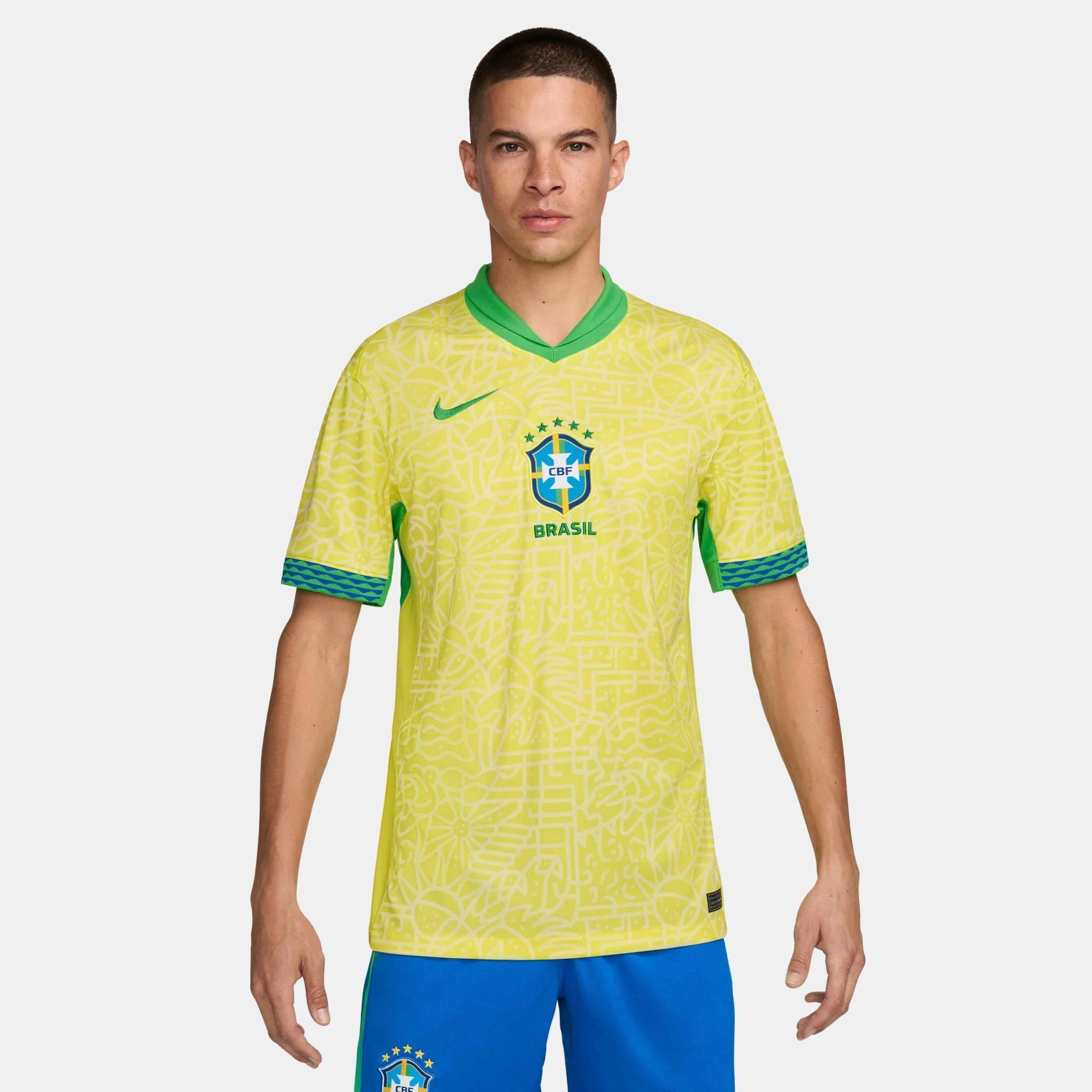Brazil 2024-25  Men's Stadium Home Soccer Jersey