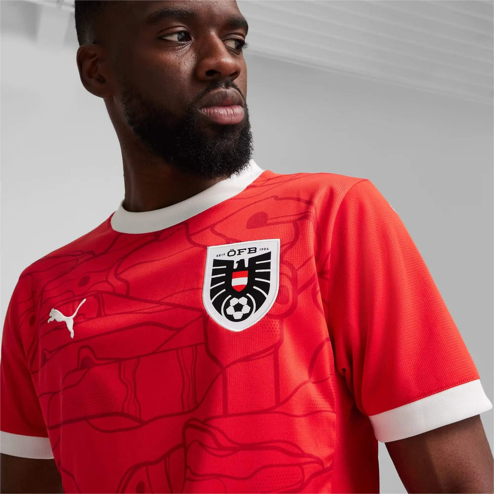 Austria 2024-25  Men's Stadium Home Soccer Jersey