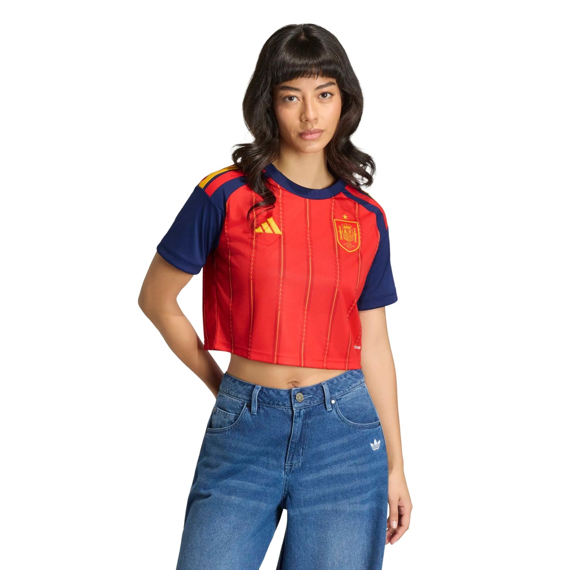 Spain 2026  Women's Stadium Home Cropped Soccer Jersey