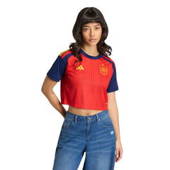 Spain 2026  Women's Stadium Home Cropped Soccer Jersey