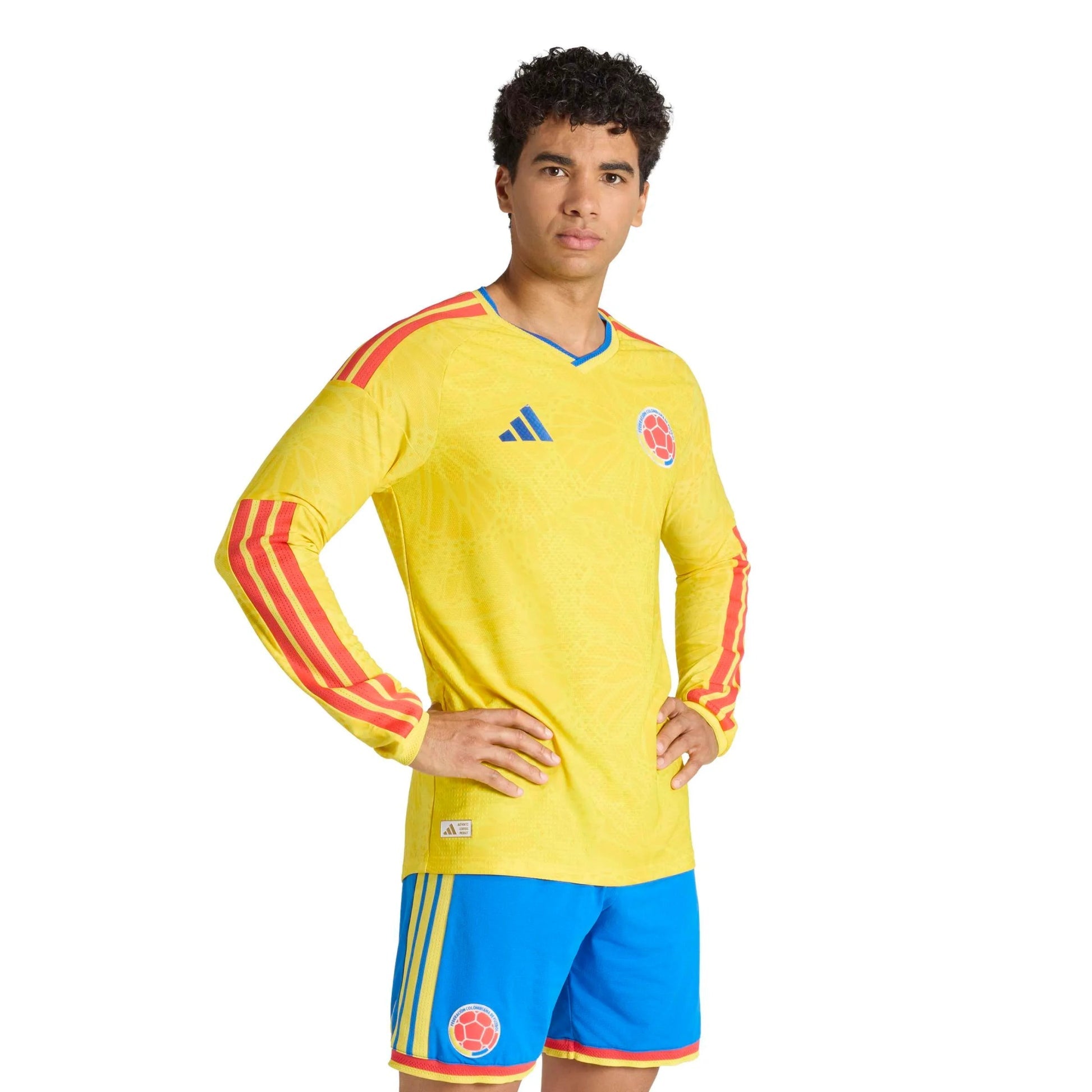 Colombia 2026  Men's Authentic Home Long-Sleeve Soccer Jersey
