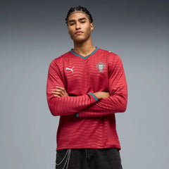 Portugal 2026  Men's Stadium Home Long-Sleeve Soccer Jersey
