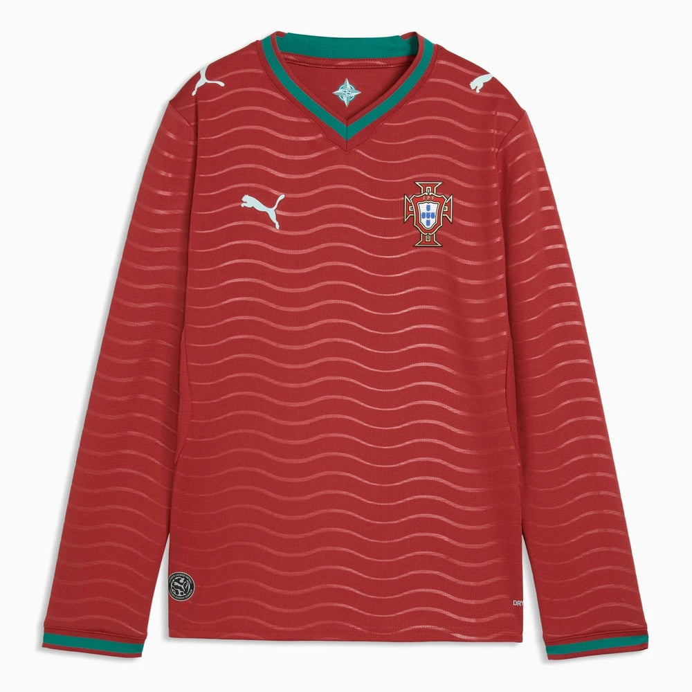 Portugal 2026  Youth Stadium Home Long-Sleeve Jersey