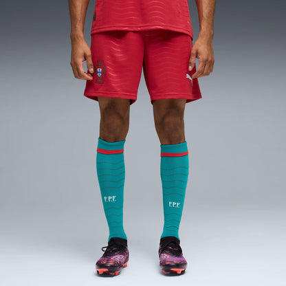 2026 Portugal Men's Stadium Home Shorts Club Red-Green Lagoon