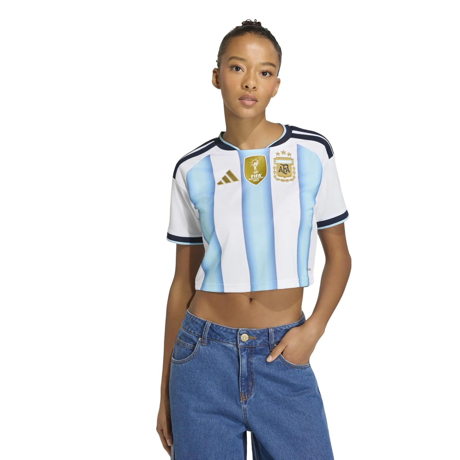 Argentina 2026  Women's Stadium Home Cropped Soccer Jersey