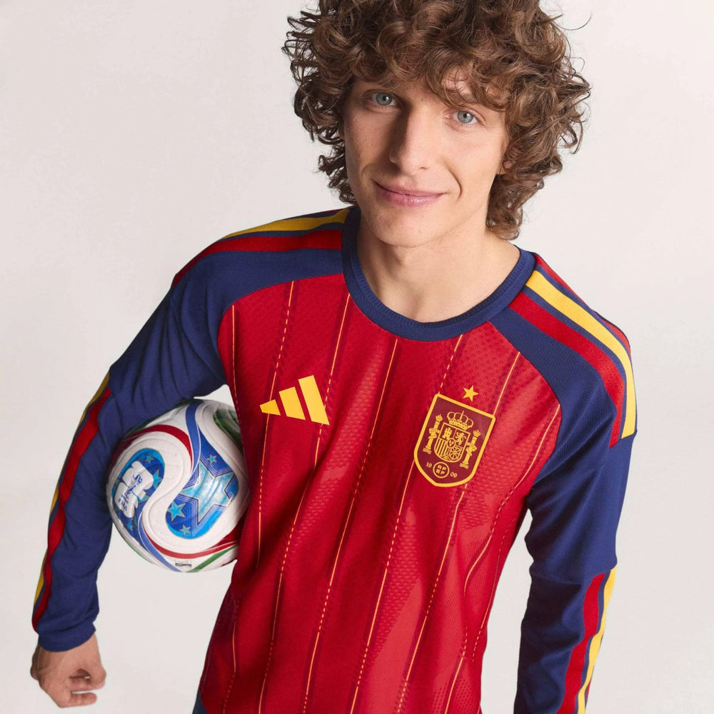 Spain 2026  Men's Authentic Home Long-Sleeve Soccer Jersey
