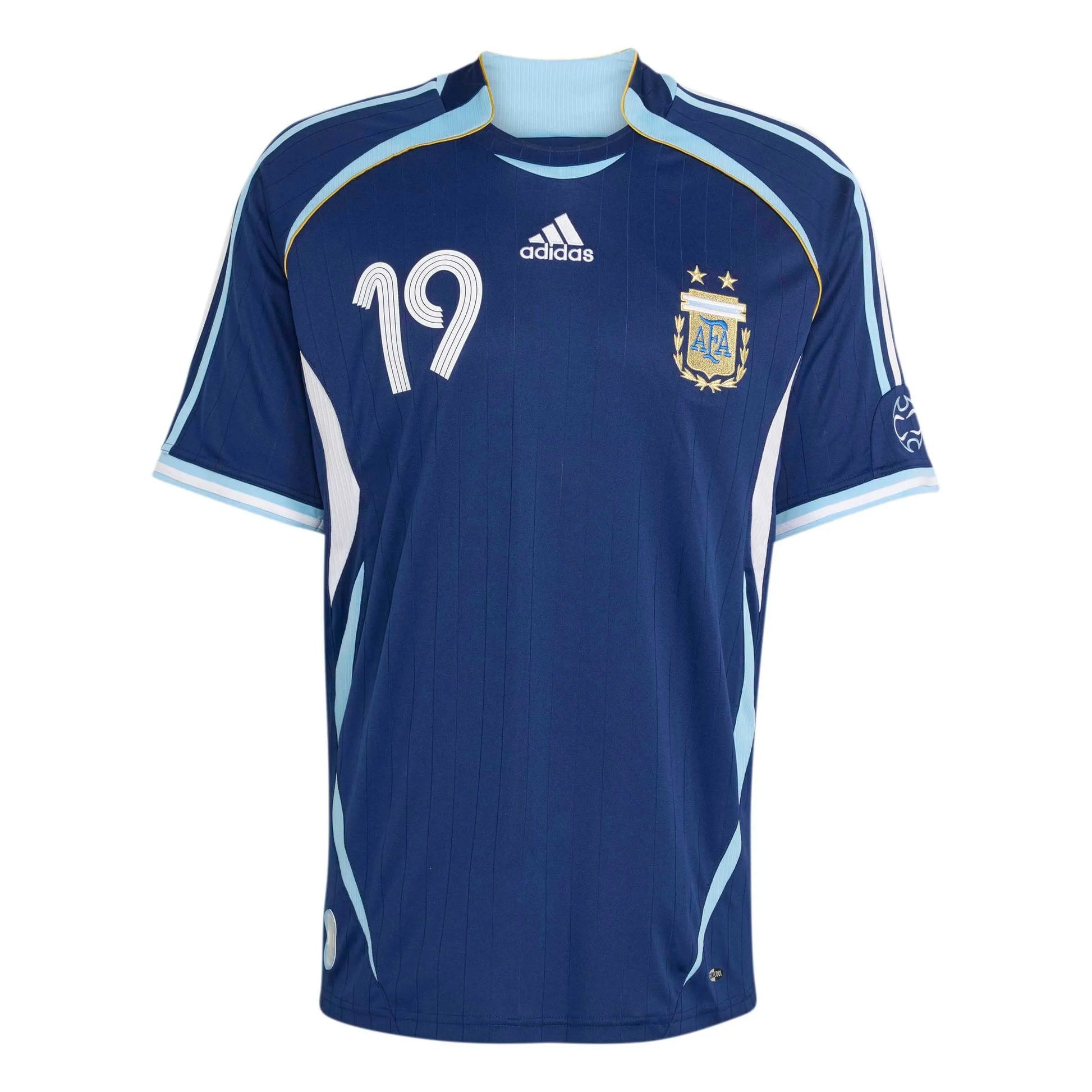 Argentina 2006  Men's Retro Stadium Away Messi #19 Soccer Jersey