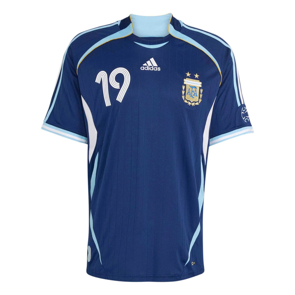 Argentina 2006  Men's Retro Stadium Away Messi #19 Soccer Jersey