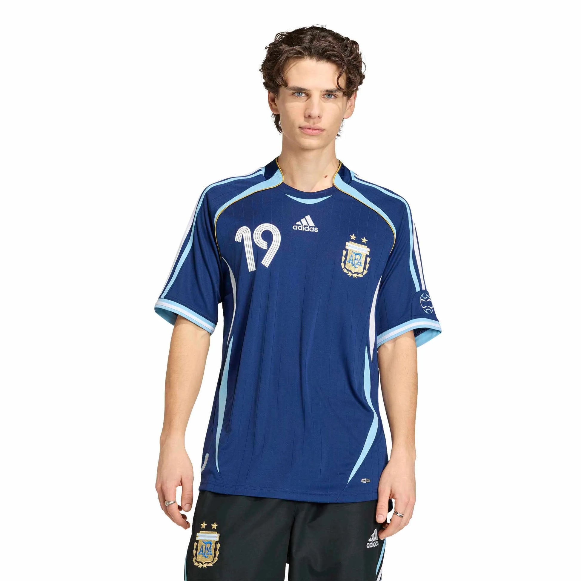 Argentina 2006  Men's Retro Stadium Away Messi #19 Soccer Jersey