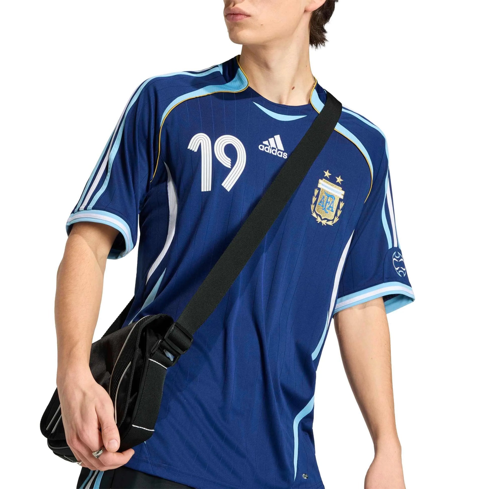 Argentina 2006  Men's Retro Stadium Away Messi #19 Soccer Jersey