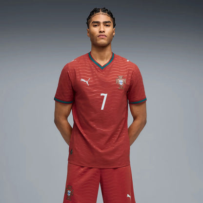 2026 Portugal Men's Authentic Home Ronaldo #7 Soccer Jersey Club Red-Green Lagoon