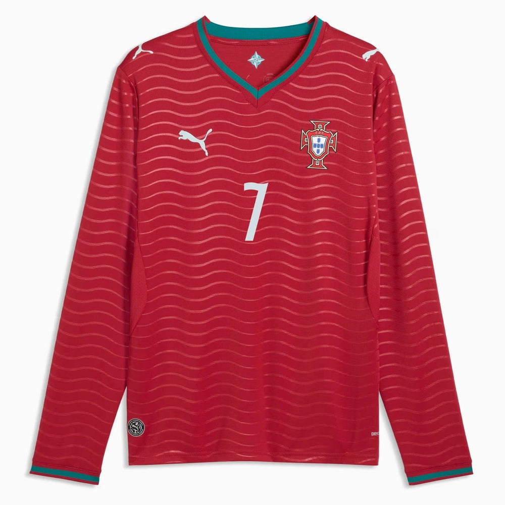 Portugal 2026  Men's Stadium Home Ronaldo #7 Long-Sleeve Soccer Je