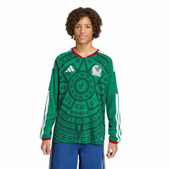 Mexico 2026  Youth Stadium Home Long-Sleeve Soccer Jersey