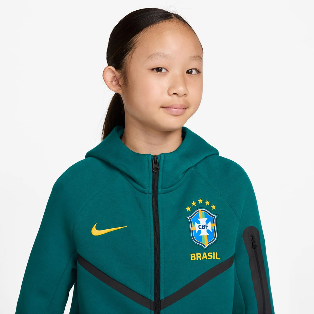 Brazil 2026-27  Youth Full-Zip Tech Fleece Hoodie