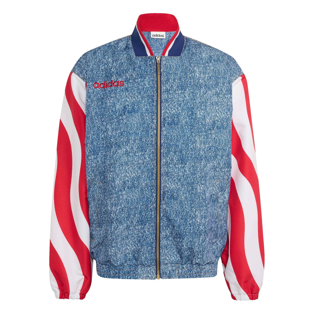USA  Men's Denim Graphic Track Top