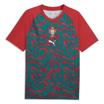 2026-27 Portugal Men's Pre-Match Soccer Jersey Club Red-Green Lagoon